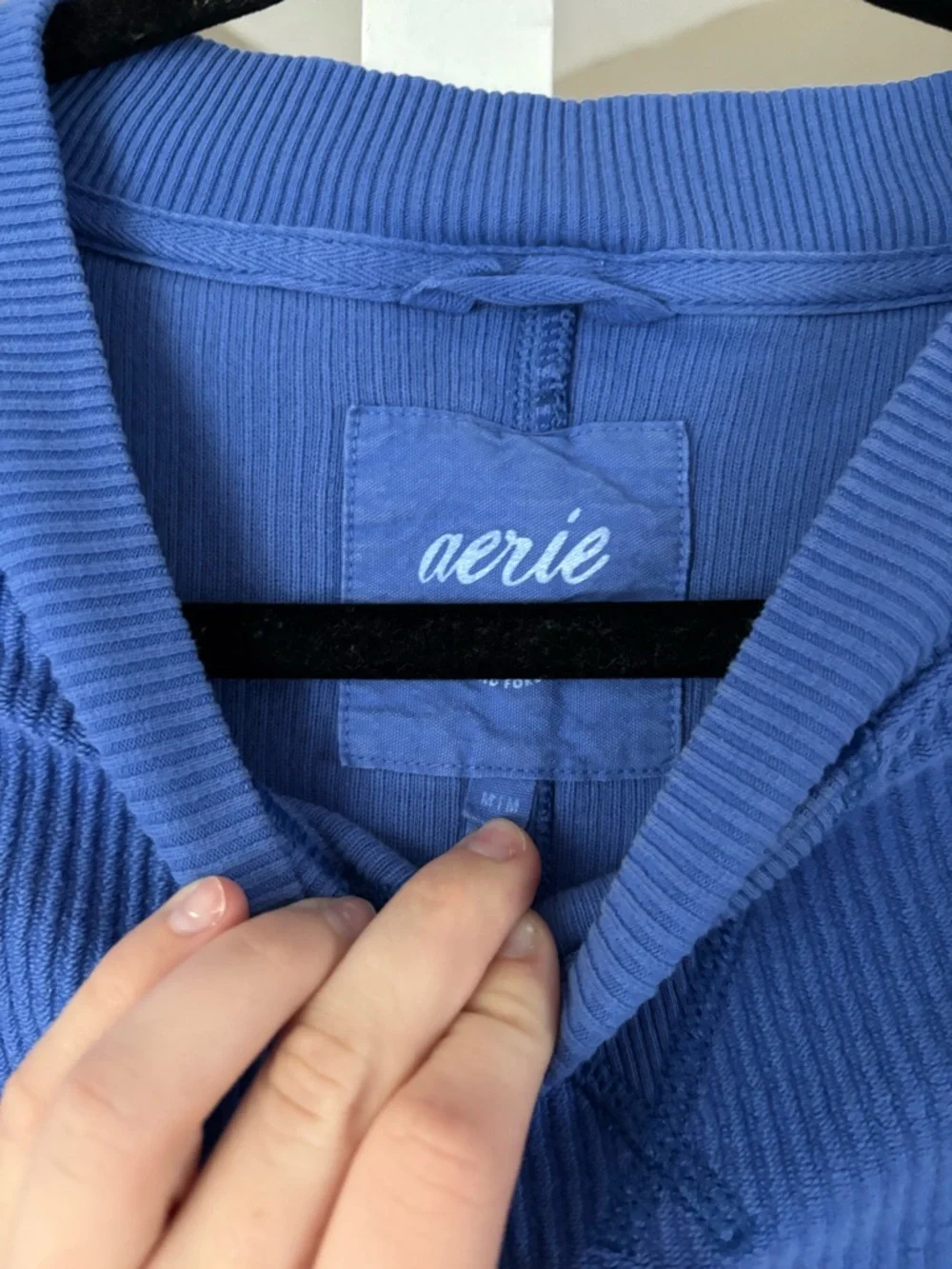 aerie Crewneck Ribbed Sweatshirt - Picture 2 of 2